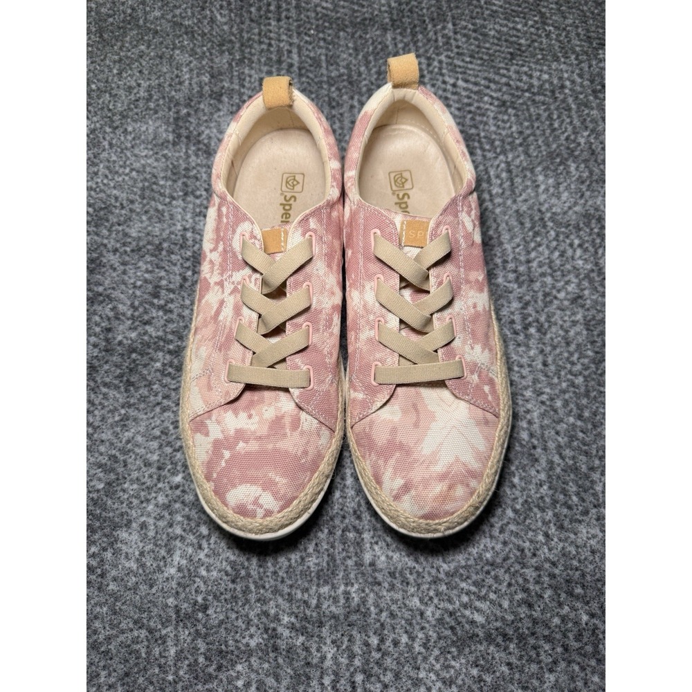 Spenco Women's 11 D WIDE Tie‎ Dye Blush Orthotic Lace Slip-On Sneaker Malibu 21